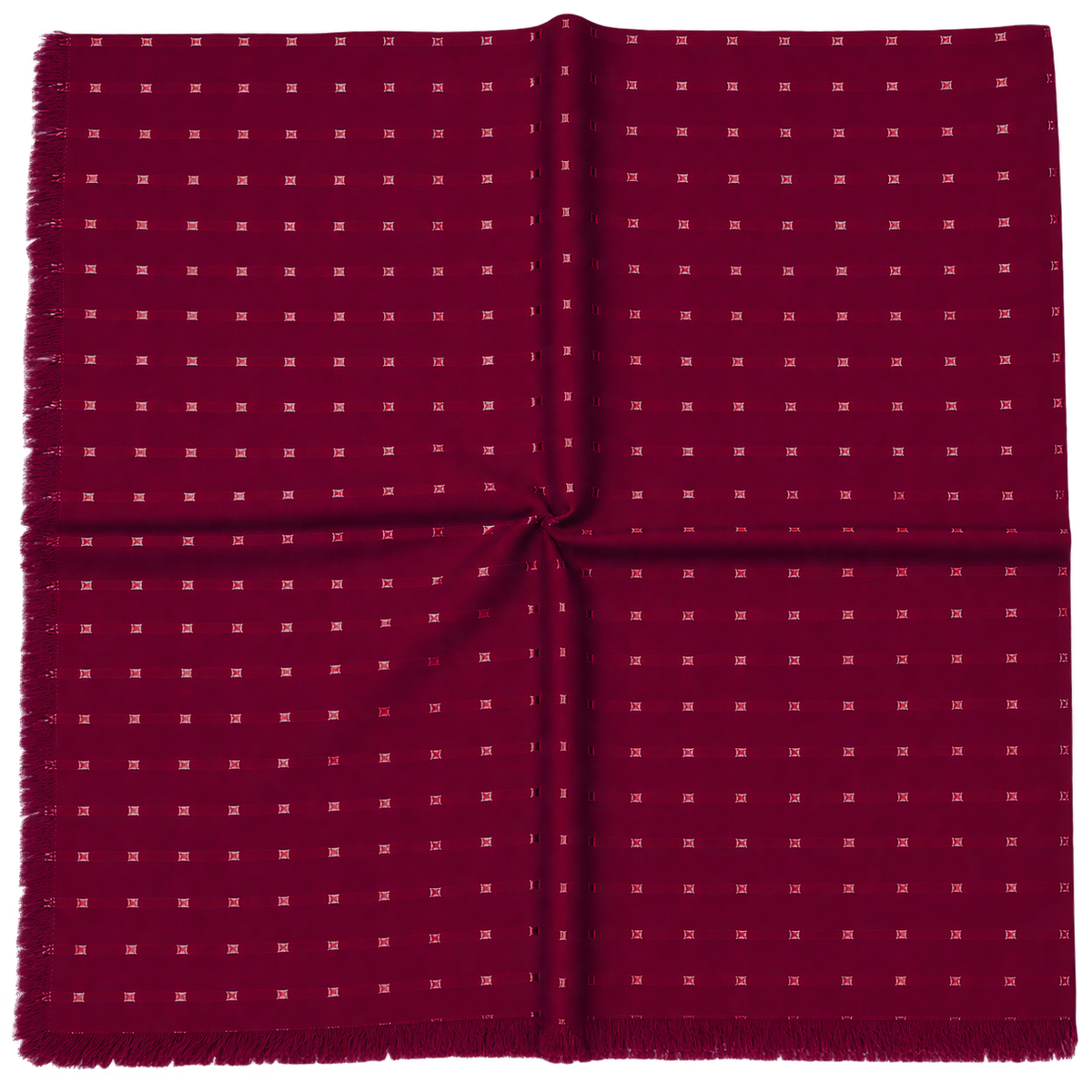 Square Scarf Satin Square Embroidery - Wine
