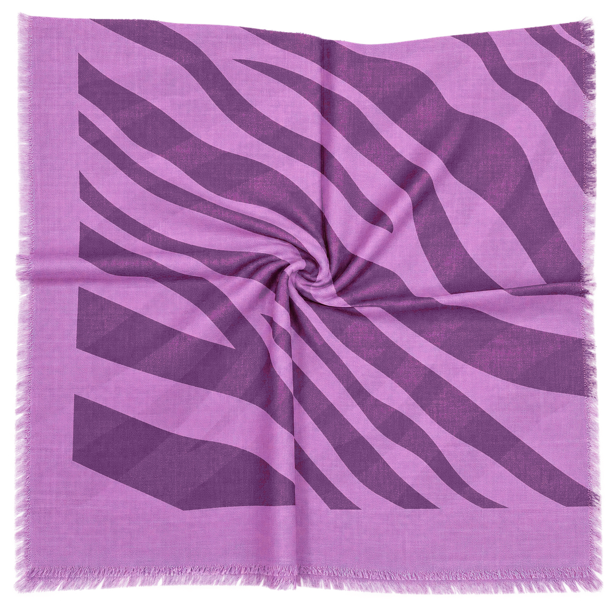Square Scarf Bold Zebra - Lavender Blend