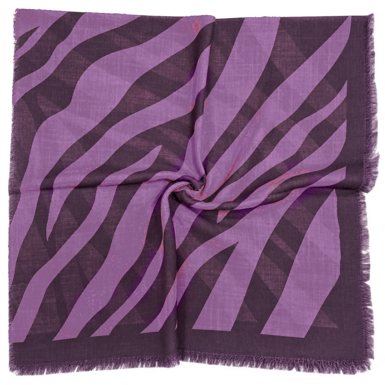 Square Scarf Bold Zebra - Plum Blend