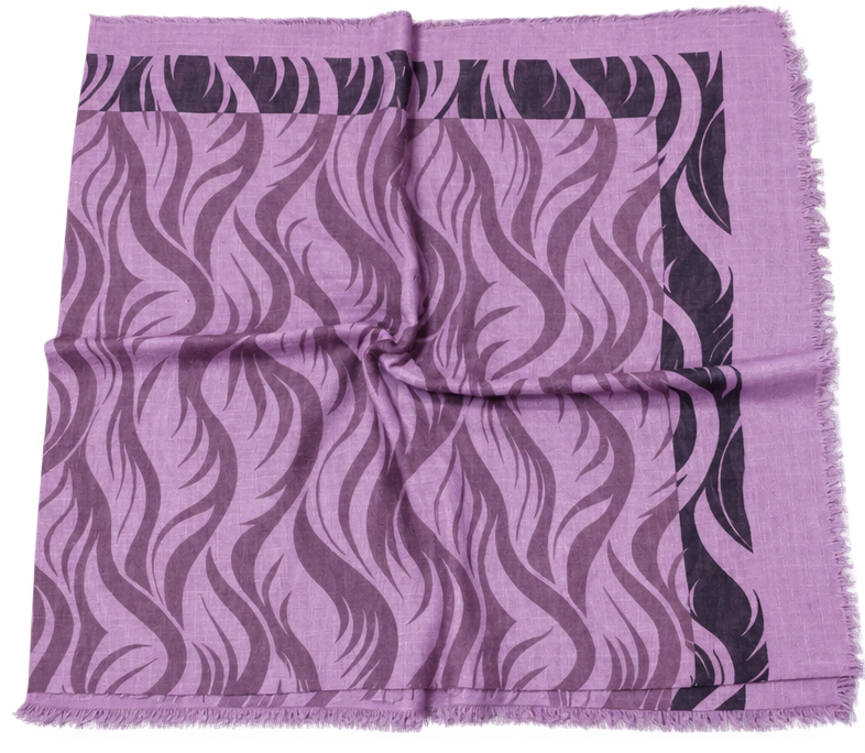 Square Scarf Wave Zebra - Lilac