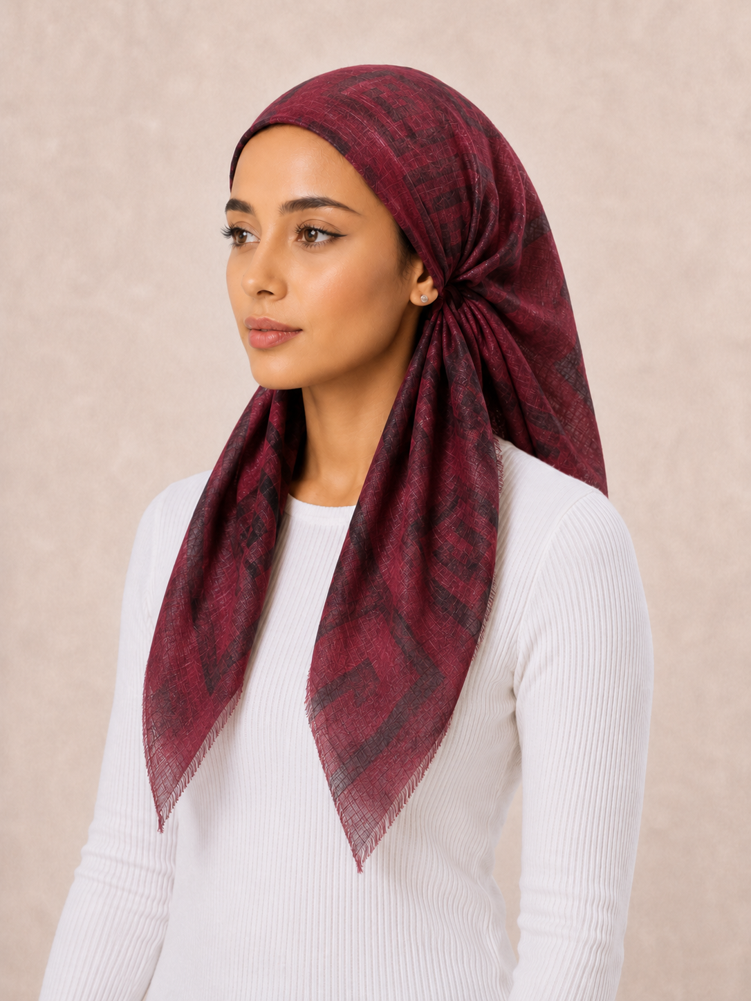 PreTie Tonal Geometric - Iconic Burgundy
