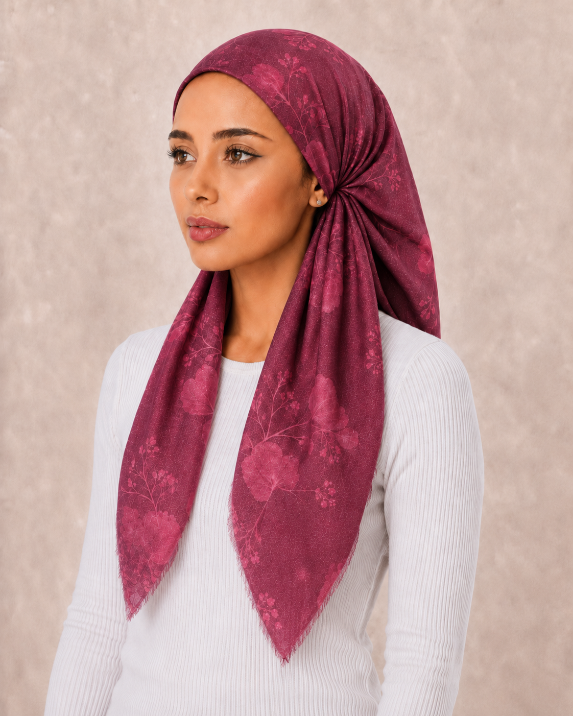PreTie Shimmer Tonal Floral  - Mulberry