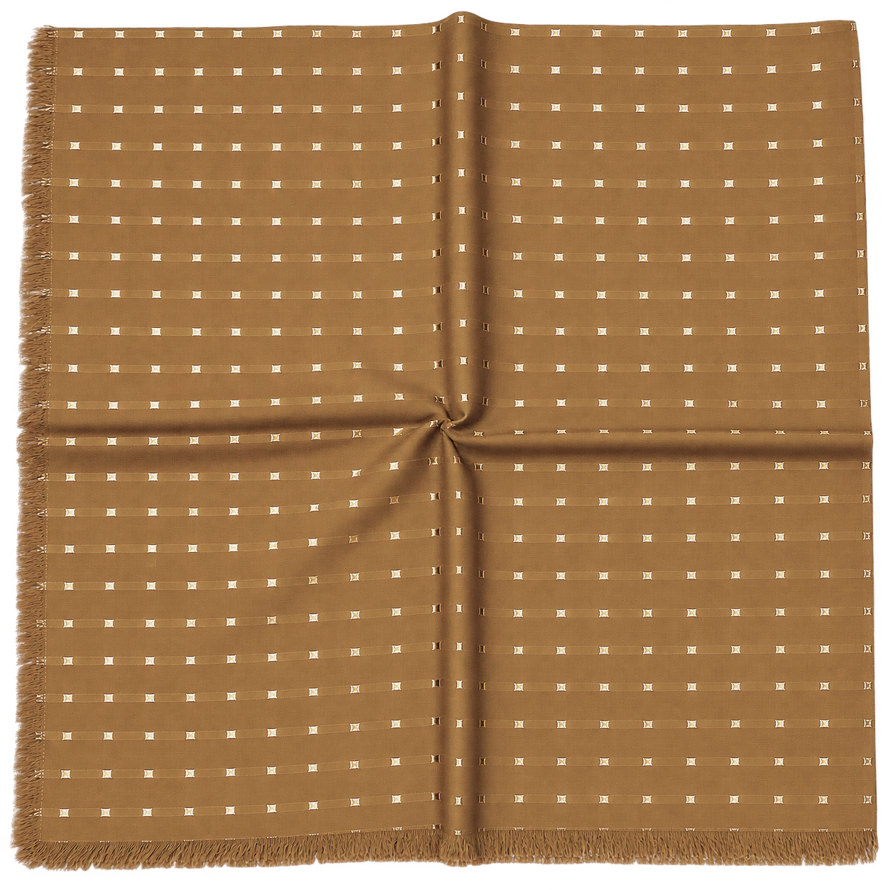 Square Scarf Satin Square Embroidery - Gold