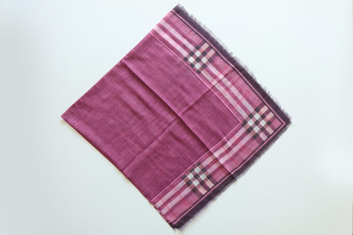 PreTie Traditional Plaid Border - Rose Berry