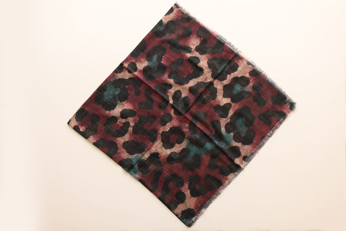PreTie Artistic Leapard - Burgandy Teal