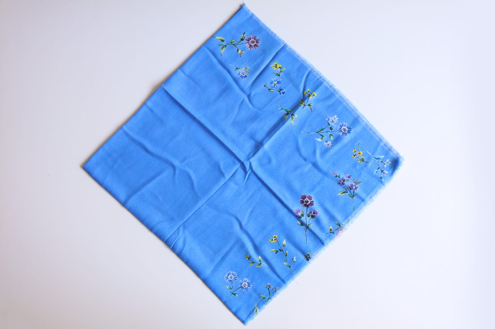 PreTie Shimmer Floral Border -Sky
