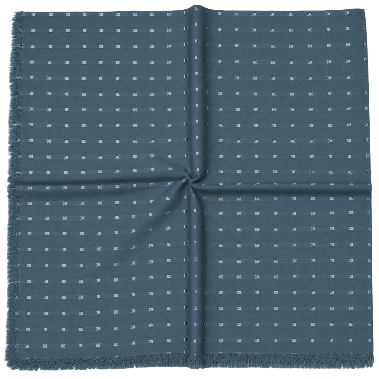 Square Scarf Satin Square Embroidery - Patrol Blue