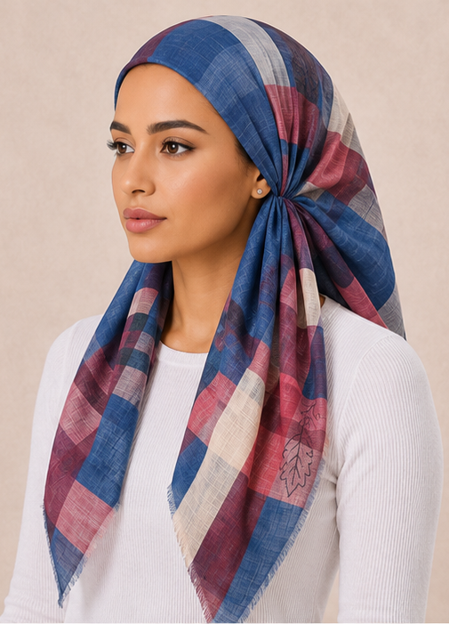 PreTie ColorBlock Plaid - Blue*Rose