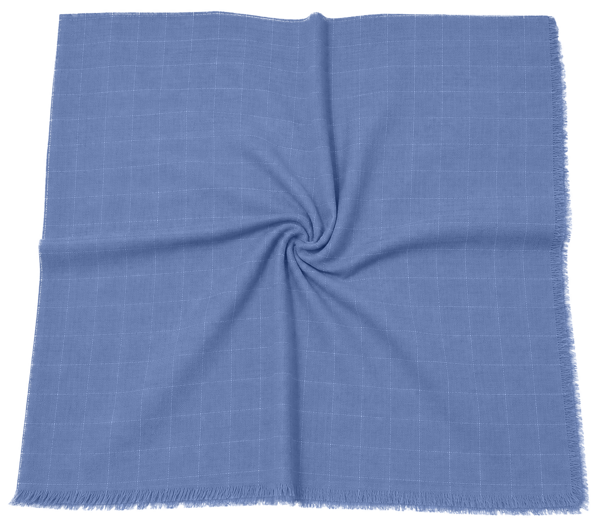Square Scarf Grid Texture - Balanced Blue