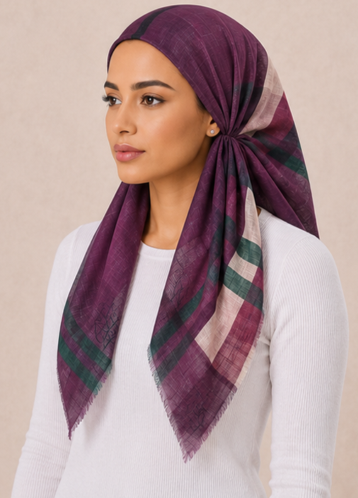 PreTie ColorBlock Plaid - Voilet*Hunter